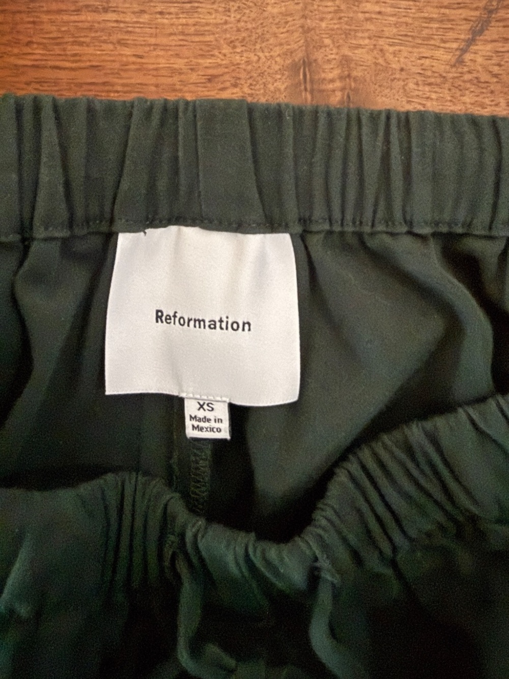 Reformation green track pants size xs (like new) - Picture 2 of 2